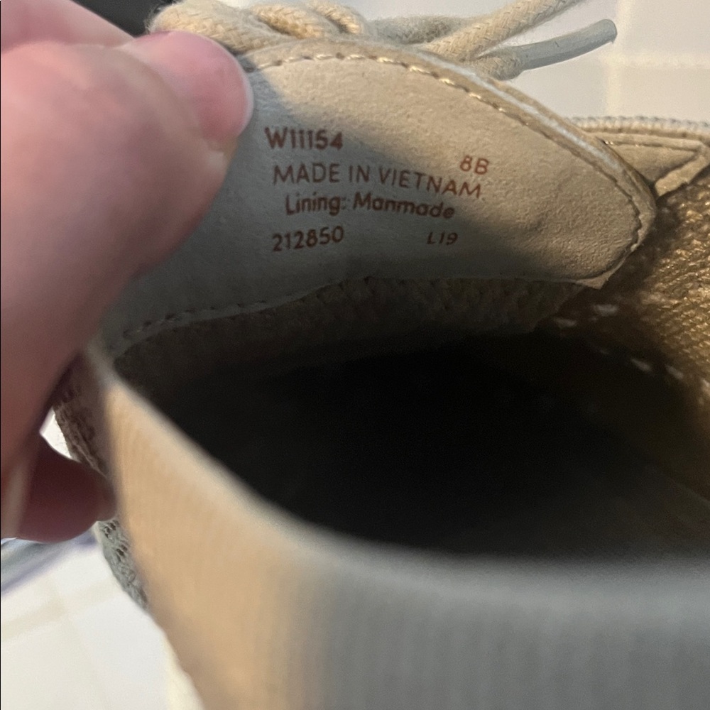 Cole Haan Beige and Gold Knit Sneakers - Picture 13 of 13